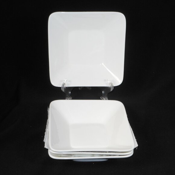 4 white multi purpose square bowl. Maxwell & Williams White Basic Piazza - Picture 1 of 6